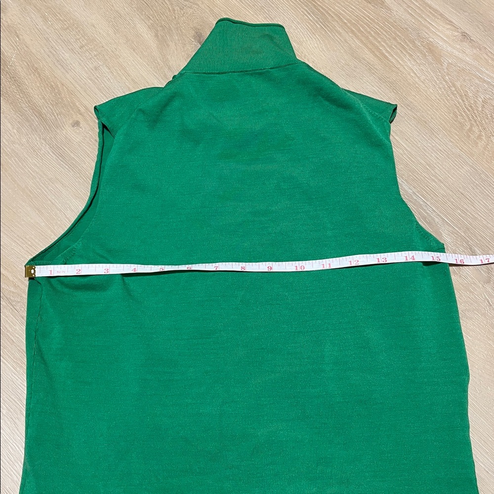 Marc Cain Green Mockneck Sleeveless Top Silk 558 - Picture 5 of 5
